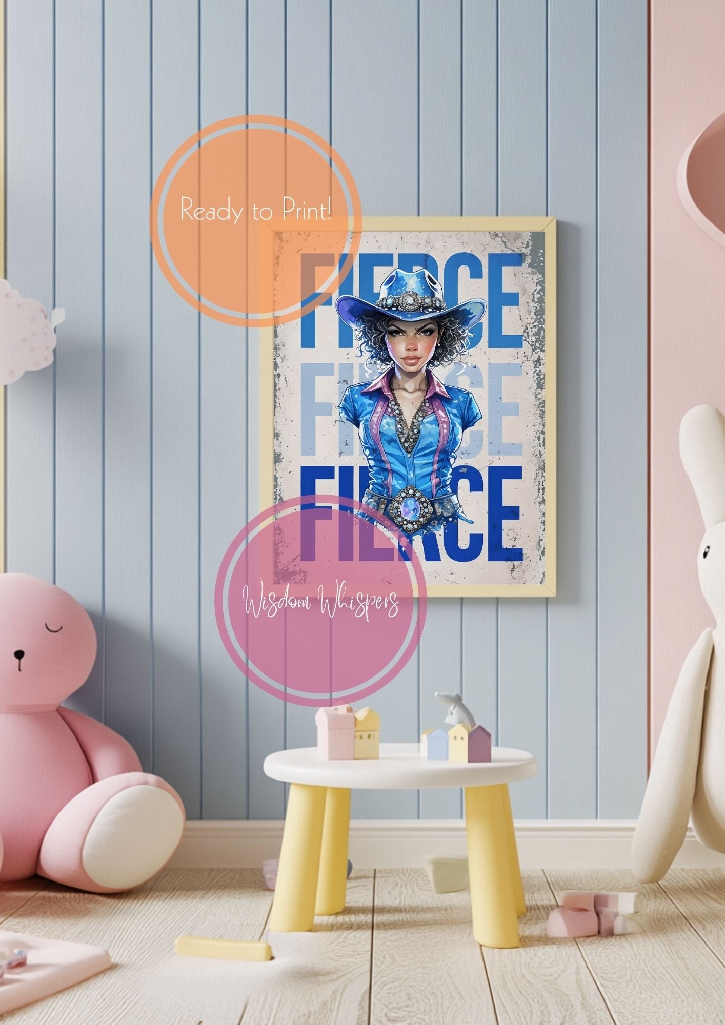 Fierce Cowgirl Printable Wall Art – Digital Download