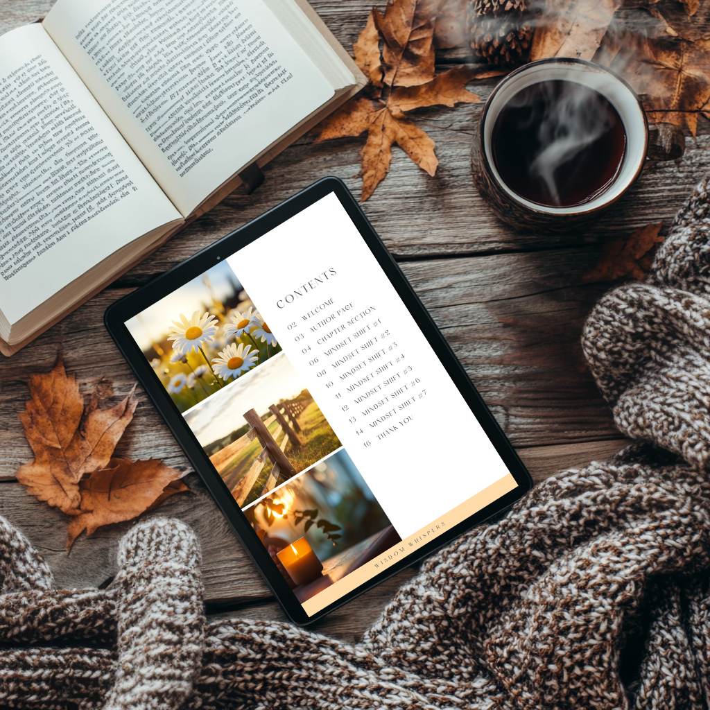 Whispers of the Soul – $1 Digital Ebook A 7-day guided journey with gentle mindset shifts, affirmations, and soulful prompts to bring peace and clarity to your everyday life. Offered at $1 to reach more hearts — one whisper at a time. 💫