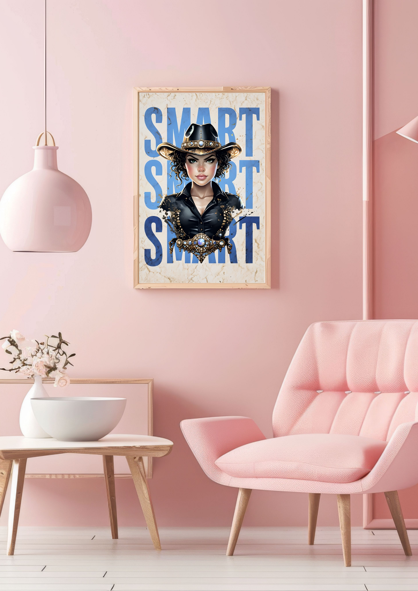π Smart Cowgirl Digital Print β Empowering Poster for Kids β 1 Cowgirl Affirmation Poster in Bold, Vibrant Colour