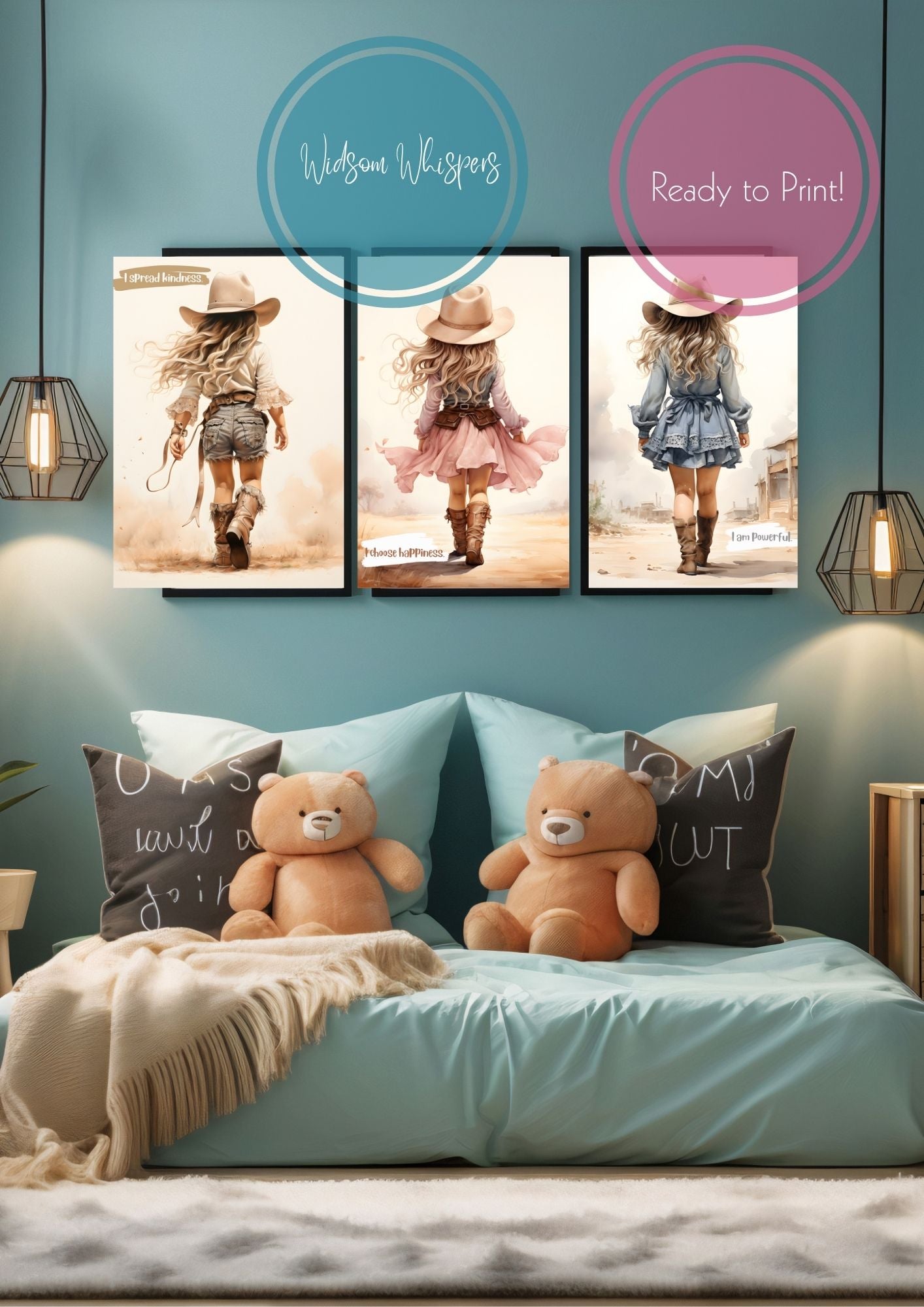 Cowgirl Vibes – Positive Affirmation Prints for Brave Little Hearts