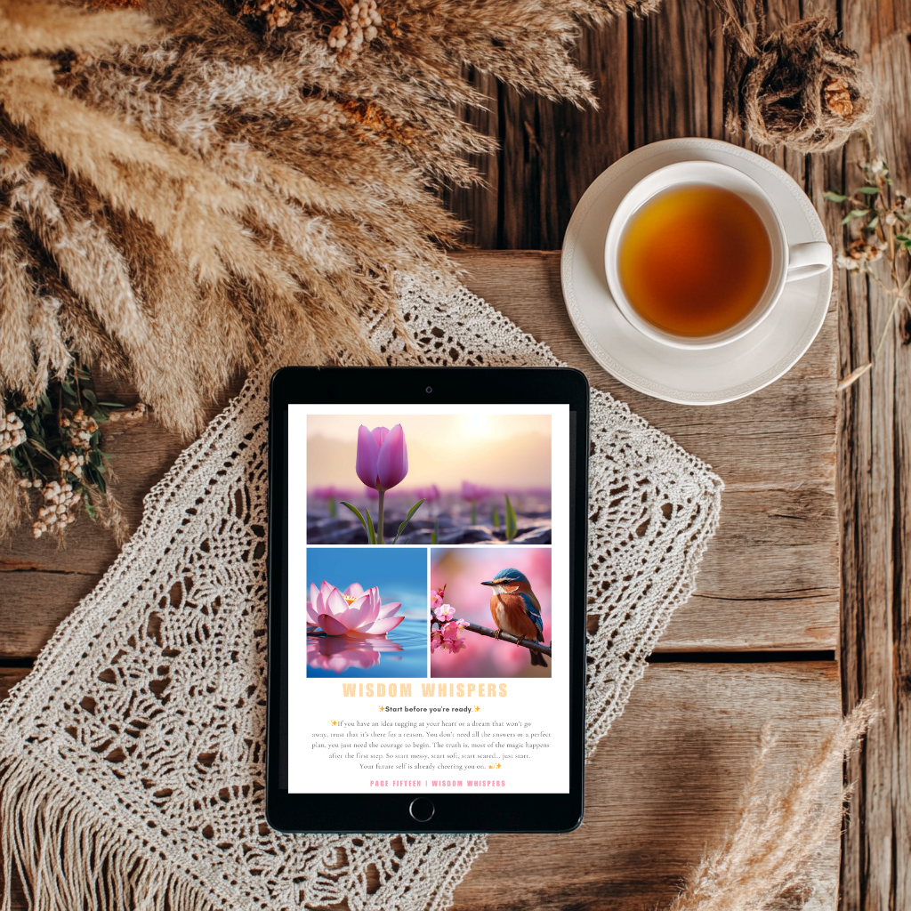 Whispers of the Soul – $1 Digital Ebook A 7-day guided journey with gentle mindset shifts, affirmations, and soulful prompts to bring peace and clarity to your everyday life. Offered at $1 to reach more hearts — one whisper at a time. 💫
