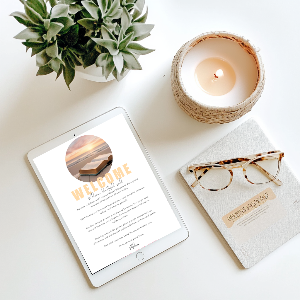 Whispers of the Soul – $1 Digital Ebook A 7-day guided journey with gentle mindset shifts, affirmations, and soulful prompts to bring peace and clarity to your everyday life. Offered at $1 to reach more hearts — one whisper at a time. 💫