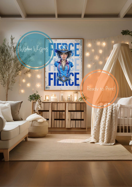 Fierce Cowgirl Printable Wall Art – Digital Download