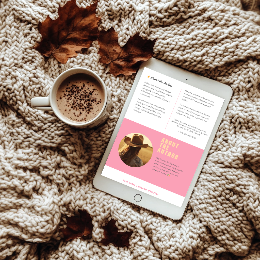 Whispers of the Soul – $1 Digital Ebook A 7-day guided journey with gentle mindset shifts, affirmations, and soulful prompts to bring peace and clarity to your everyday life. Offered at $1 to reach more hearts — one whisper at a time. 💫