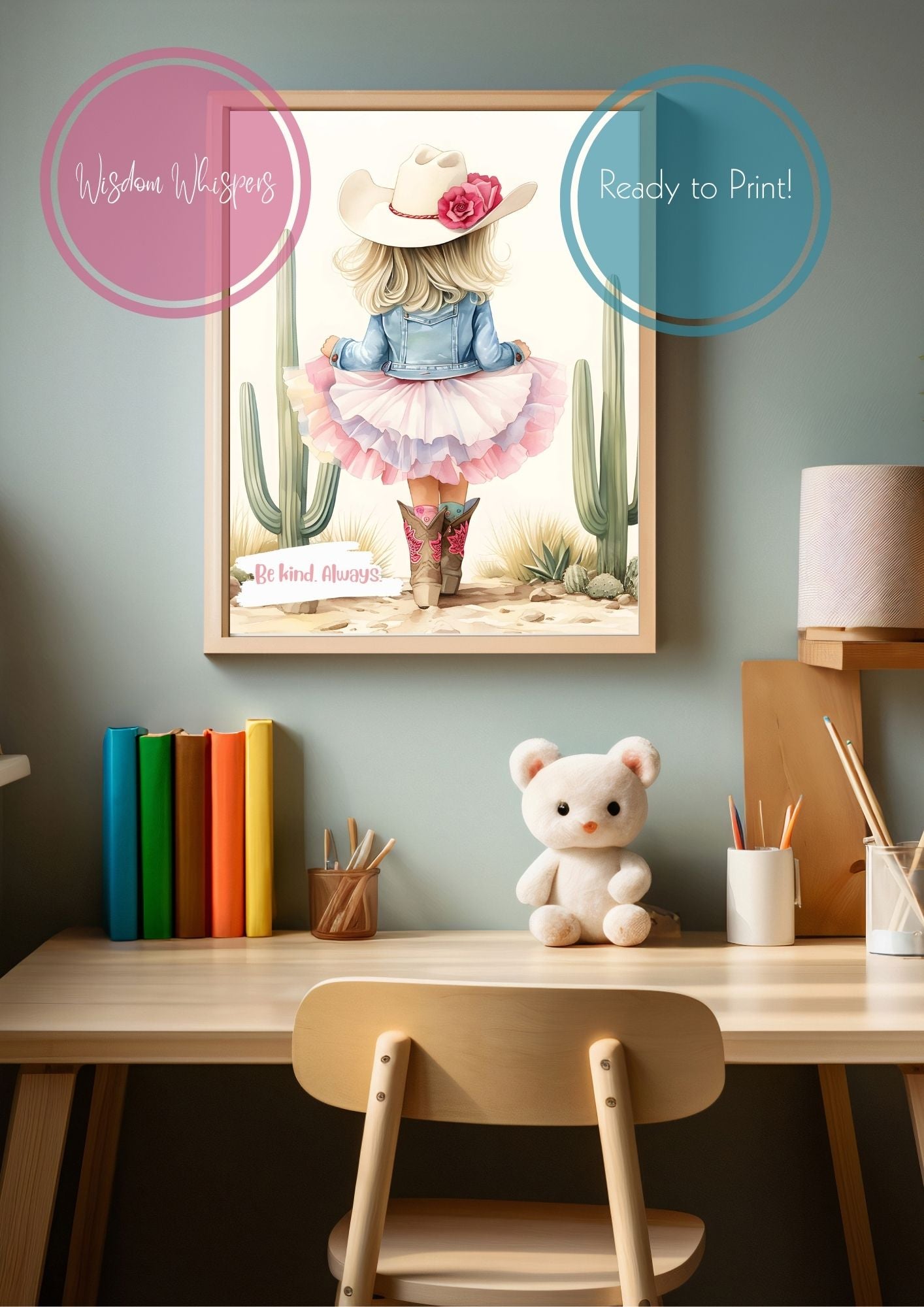 Cowgirl Vibes – Positive Affirmation Prints for Brave Little Hearts